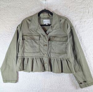 32-Jessica Simpson‎ Women's Olive Green Jacket